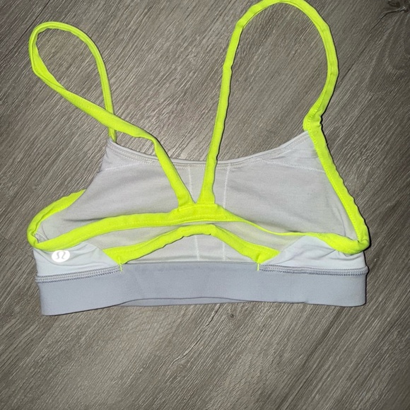 lululemon athletica Neon Yellow and White Sports Bra - Picture 2 of 2